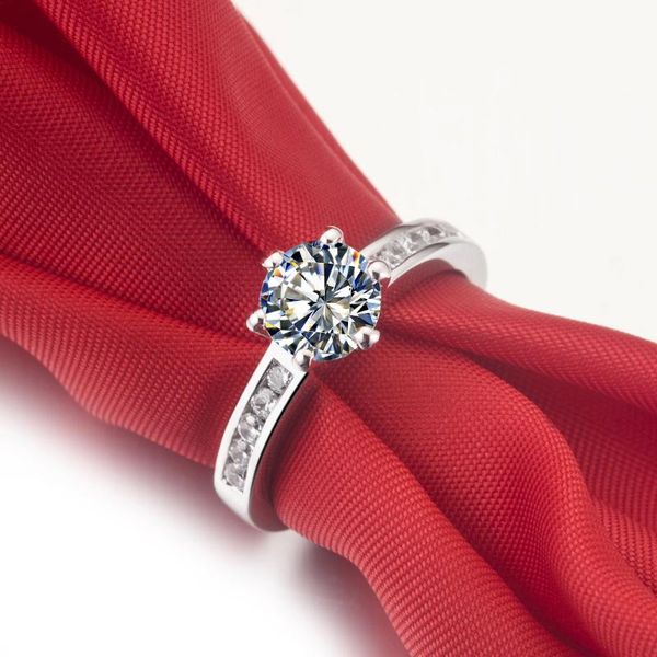 cluster rings round brilliant diamond wedding engagement ring with box solid platinum 950 for women, Golden;silver
cluster rings round brilliant diamond wedding engagement ring with box solid platinum 950 for women, Golden;silver