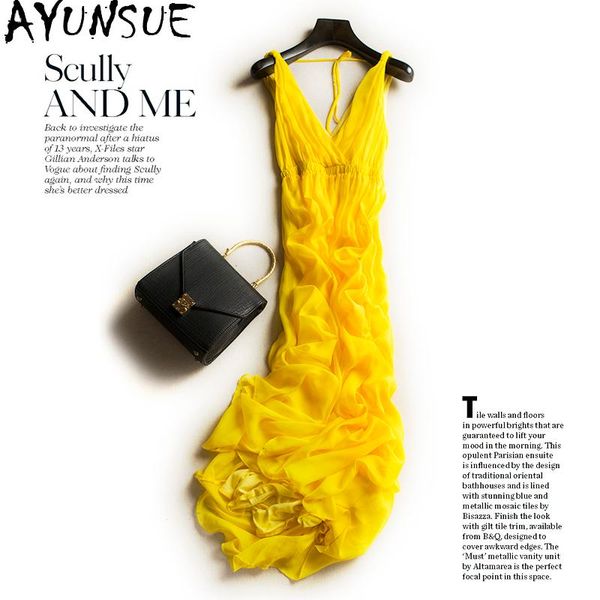 casual dresses ayunsue summer real silk dress women v neck yellow beach 2021 long elegant maxi for party vestidos kj7117, Black;gray
casual dresses ayunsue summer real silk dress women v neck yellow beach 2021 long elegant maxi for party vestidos kj7117, Black;gray