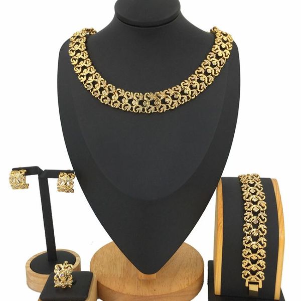 earrings & necklace yuminglai gold color dubai jewelry sets for women african luxury jewelries italian plated fhk11834, Silver
earrings & necklace yuminglai gold color dubai jewelry sets for women african luxury jewelries italian plated fhk11834, Silver