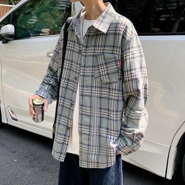 mens classic plaid printed shirts for 2021 fashion trends casual clothing teens loose fit button up blouses oversized streetwear men's, White;black
mens classic plaid printed shirts for 2021 fashion trends casual clothing teens loose fit button up blouses oversized streetwear men's, White;black