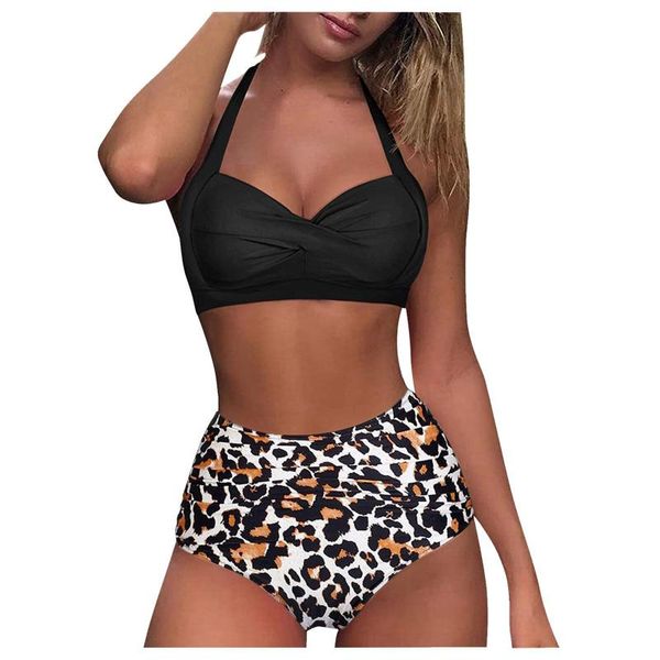 women leopard swimsuit high breast contrast gradient split bikini female tube brazilian print swimming suits women's swimwear, White;black
women leopard swimsuit high breast contrast gradient split bikini female tube brazilian print swimming suits women's swimwear, White;black