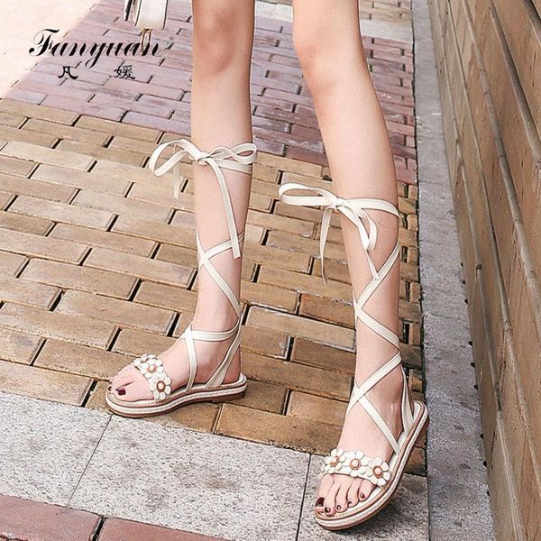 fanyuan flat sandals women cute flower lace up korean woman casual shoes summer comfort students pink, Black
fanyuan flat sandals women cute flower lace up korean woman casual shoes summer comfort students pink, Black