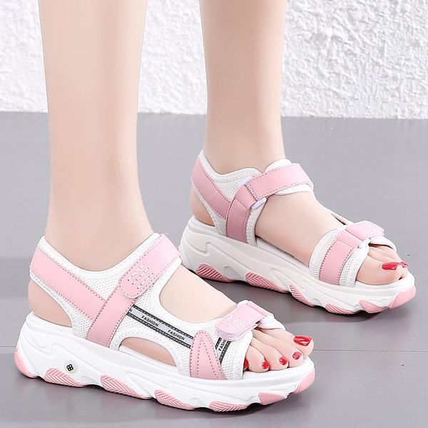 platform sandals reflective shoes for women casual hook & loop summer beach sandalias de las mujeres, Black
platform sandals reflective shoes for women casual hook & loop summer beach sandalias de las mujeres, Black