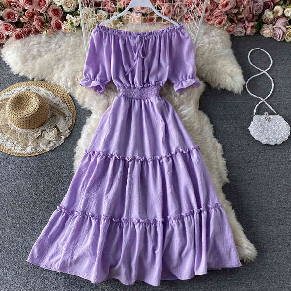 spring summer vintage puff sleeve dress a line slash neck chiffon pullover mid-calf women dresses elastic waist black 210513, Black;gray
spring summer vintage puff sleeve dress a line slash neck chiffon pullover mid-calf women dresses elastic waist black 210513, Black;gray
