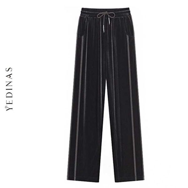 yedinas vintage pants velvet high waist wide leg streetwear trousers women casual elastic loose 210527, Black;white
yedinas vintage pants velvet high waist wide leg streetwear trousers women casual elastic loose 210527, Black;white