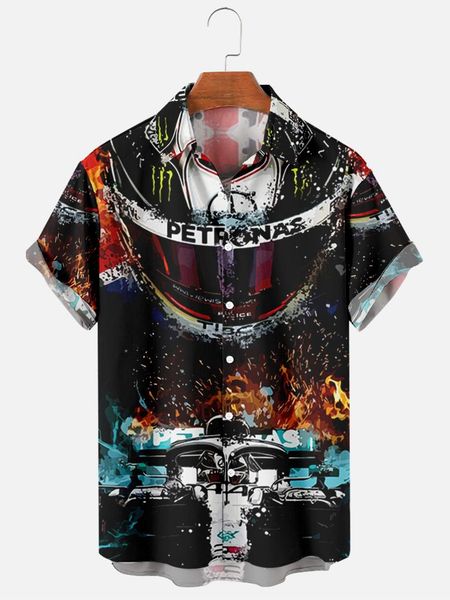 men's casual shirts 2021 cross 1 car 3d digital printing trend loose short-sleeved shirt top, White;black
men's casual shirts 2021 cross 1 car 3d digital printing trend loose short-sleeved shirt top, White;black
