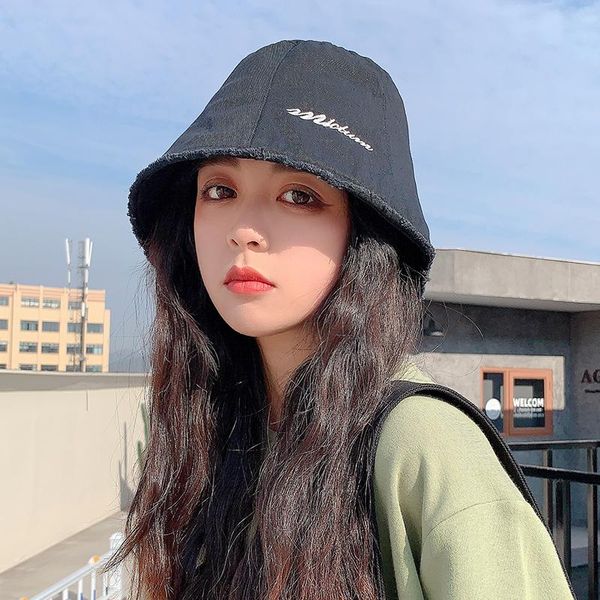 wide brim hats for women summer korean fashion wld fringed fisherman cap shade sunscreen early spring and autumn bucket hat, Blue;gray
wide brim hats for women summer korean fashion wld fringed fisherman cap shade sunscreen early spring and autumn bucket hat, Blue;gray