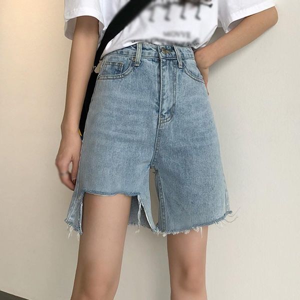wide-leg pants jeans five-point shorts women loose summer straight women's, Blue
wide-leg pants jeans five-point shorts women loose summer straight women's, Blue