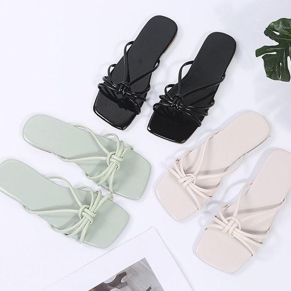 slippers 2021 summer cool and comfortable thin belt combination flat-heel square-toe women's sandals, Black
slippers 2021 summer cool and comfortable thin belt combination flat-heel square-toe women's sandals, Black