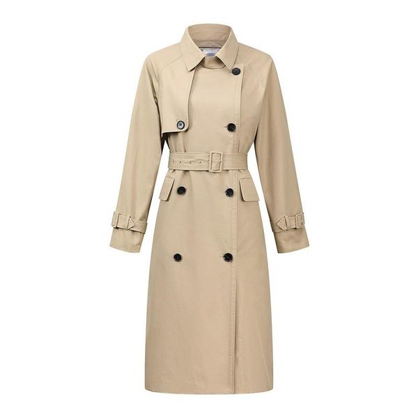 women's trench coats khaki windbreaker x-long autumn winter european american solid color long-sleeved lace-up knee-length king-size co, Tan;black
women's trench coats khaki windbreaker x-long autumn winter european american solid color long-sleeved lace-up knee-length king-size co, Tan;black