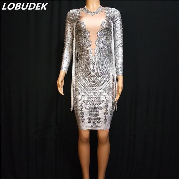casual dresses nightclub female singer host stage costume silver gray rhinestones tassels wrapped buttock dress birthday prom party short, Black;gray
casual dresses nightclub female singer host stage costume silver gray rhinestones tassels wrapped buttock dress birthday prom party short, Black;gray