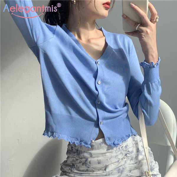 aelegantmis v neck women knitted cardigan sweater female black white short sweaters autumn ladies ruffles knit primer 210607
aelegantmis v neck women knitted cardigan sweater female black white short sweaters autumn ladies ruffles knit primer 210607