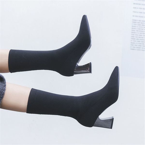 boots female pointed toe sock autumn mid calf boots women brand comfy designer high heels shoes woman, Black
boots female pointed toe sock autumn mid calf boots women brand comfy designer high heels shoes woman, Black