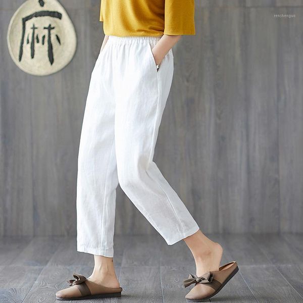women's harem pants 100% linen vintage solid trousers casual elastic waist ankle length pantalon female palazzo summer & capris, Black;white
women's harem pants 100% linen vintage solid trousers casual elastic waist ankle length pantalon female palazzo summer & capris, Black;white