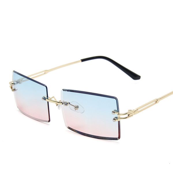sunglasses women men fashion frameless small square sun glasses metal hollow temple gradient color lens uv400 eyeglasses, White;black
sunglasses women men fashion frameless small square sun glasses metal hollow temple gradient color lens uv400 eyeglasses, White;black