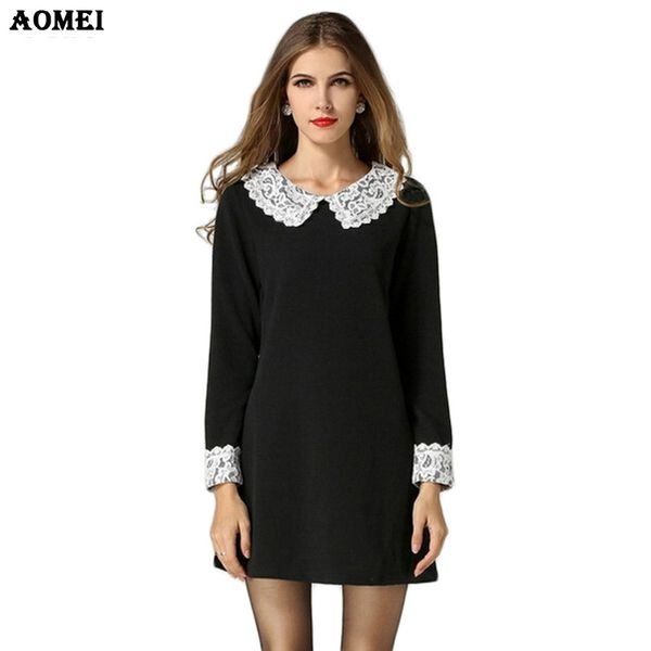 spring plus size black lace office dress vintage brief shift long sleeve dresses tunics 5xl peplum women elegant clothes 210416, Black;gray
spring plus size black lace office dress vintage brief shift long sleeve dresses tunics 5xl peplum women elegant clothes 210416, Black;gray