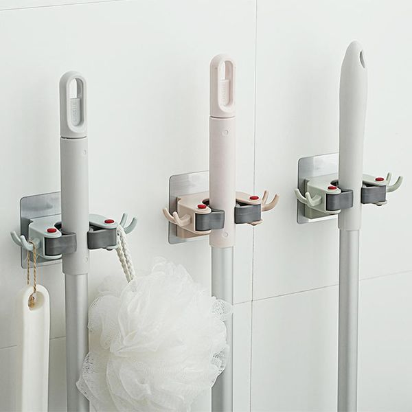 hooks & rails 4hook wall mounted hanger organizer mop broom holder no-slip gripper self for hook racks kitchen bathroom accessories
hooks & rails 4hook wall mounted hanger organizer mop broom holder no-slip gripper self for hook racks kitchen bathroom accessories