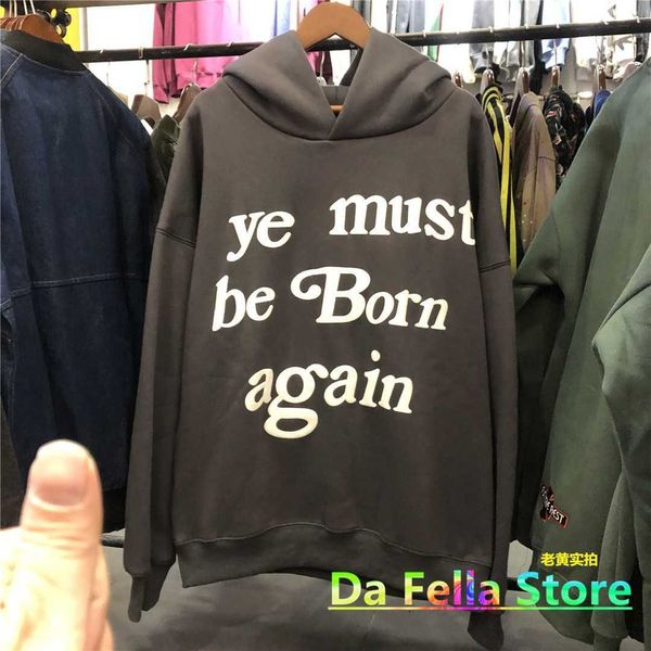 2021 ye must be born again hoodie kanye west sweatshirts foam letter inside tag print kids see ghosts pullovers cpfm drake x0601, Black
2021 ye must be born again hoodie kanye west sweatshirts foam letter inside tag print kids see ghosts pullovers cpfm drake x0601, Black
