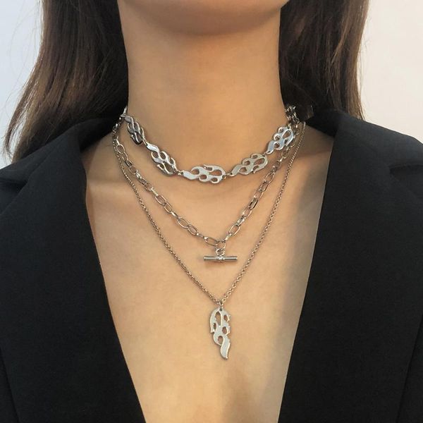 pendant necklaces phyanic fashion flame necklace for women punk rock chain chokers nightclub jewelry accessories wholesale, Silver
pendant necklaces phyanic fashion flame necklace for women punk rock chain chokers nightclub jewelry accessories wholesale, Silver