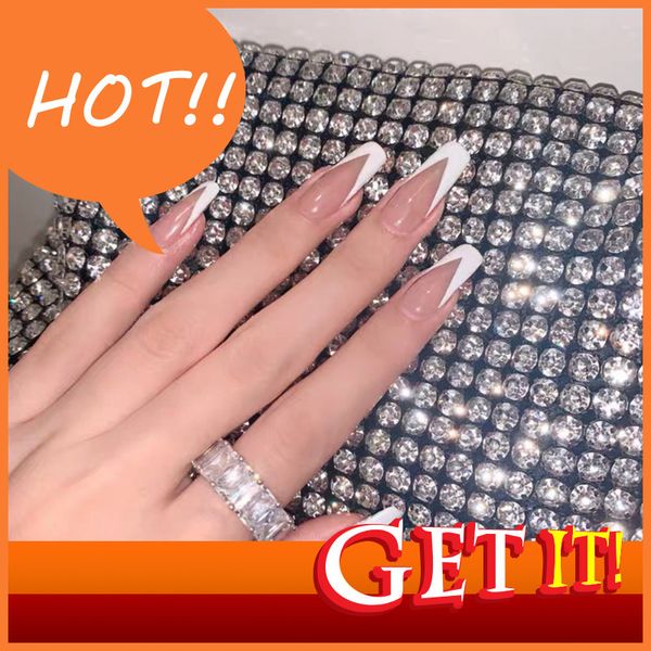 stylist diy hand decorated nail nina 422 - white v french false patch wear nail finished 24 es, Red;gold
stylist diy hand decorated nail nina 422 - white v french false patch wear nail finished 24 es, Red;gold