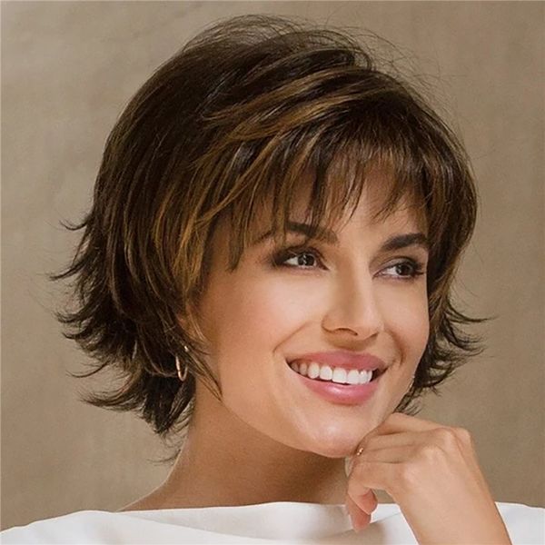 ladies short omber black wig nature wavy wig with bangs synthetic wig heat resistant fiber wigs for women daily party use
ladies short omber black wig nature wavy wig with bangs synthetic wig heat resistant fiber wigs for women daily party use