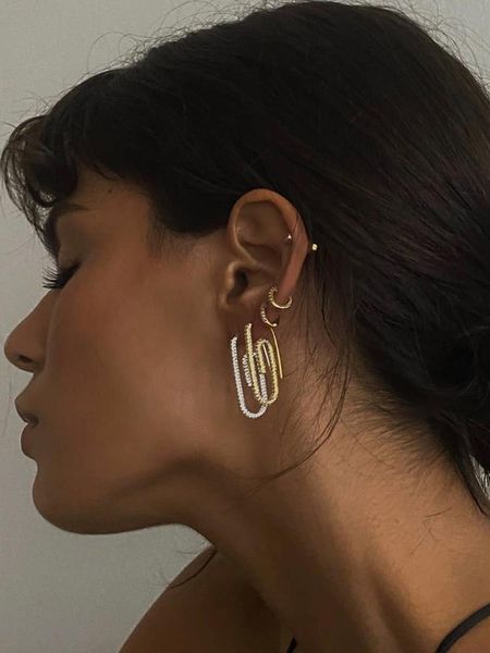 hoop & huggie timeless wonder fancy zirconia paper clip hoops earrings for women designer jewelry ins egirl emo runway gothic gift rare 2352, Golden;silver
hoop & huggie timeless wonder fancy zirconia paper clip hoops earrings for women designer jewelry ins egirl emo runway gothic gift rare 2352, Golden;silver
