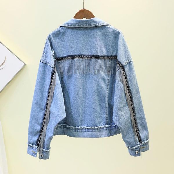 women's jackets fashion bat sleeve tassel short loose burr denim jacket womens jean and coats, Black;brown
women's jackets fashion bat sleeve tassel short loose burr denim jacket womens jean and coats, Black;brown