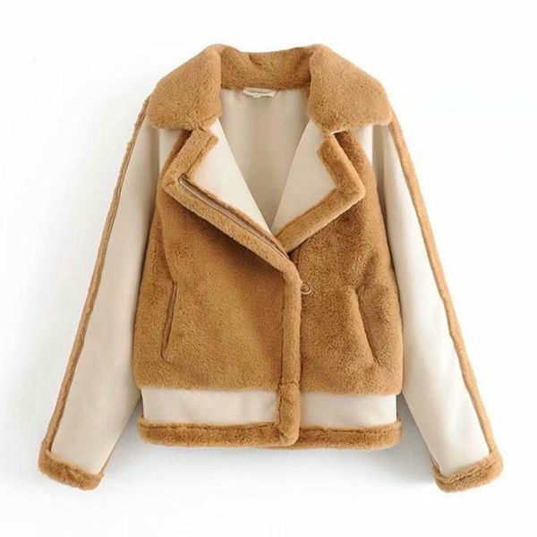 winter women's korean version of the self-cultivation fur one warm suede stitching lapel female jacket short jackets, Black;brown
winter women's korean version of the self-cultivation fur one warm suede stitching lapel female jacket short jackets, Black;brown