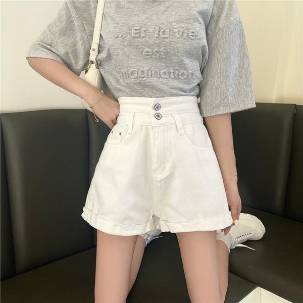 4 sizes causal sleeve women shorts button fly loose high waist solid simple college wind summer denim, White;black
4 sizes causal sleeve women shorts button fly loose high waist solid simple college wind summer denim, White;black