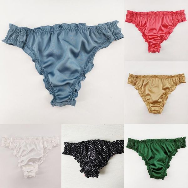 underpants men underwear pure silk knickers erotic trunk panties gay backless u convex pouch ladies seamless male, Black;white 
underpants men underwear pure silk knickers erotic trunk panties gay backless u convex pouch ladies seamless male, Black;white