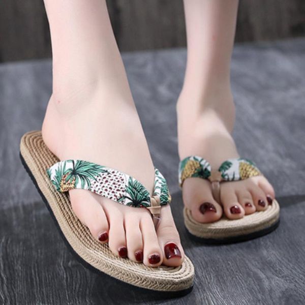 slippers women shoes summer floral flip flops beach sandals thongs imitation rope travel flip-flops flat-bottom, Black
slippers women shoes summer floral flip flops beach sandals thongs imitation rope travel flip-flops flat-bottom, Black