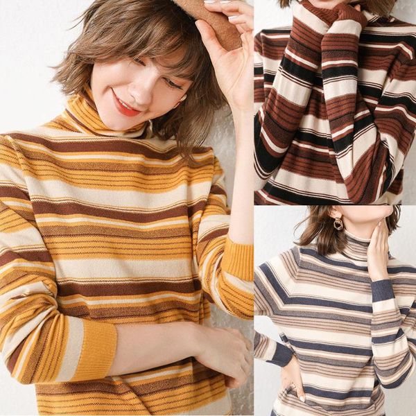 women's sweaters 2021 winter cashmere rainbow knit womens long sleeve loose turtleneck chunky casual pullover sweater jumper, White;black
women's sweaters 2021 winter cashmere rainbow knit womens long sleeve loose turtleneck chunky casual pullover sweater jumper, White;black