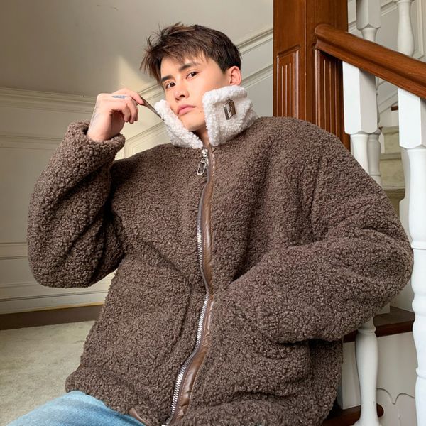 men's wool & blends ewq / lamb down loose coat for men handsome short style cotton-padded clothes winter jacket warm fashion 9y0093 nws, Black
men's wool & blends ewq / lamb down loose coat for men handsome short style cotton-padded clothes winter jacket warm fashion 9y0093 nws, Black
