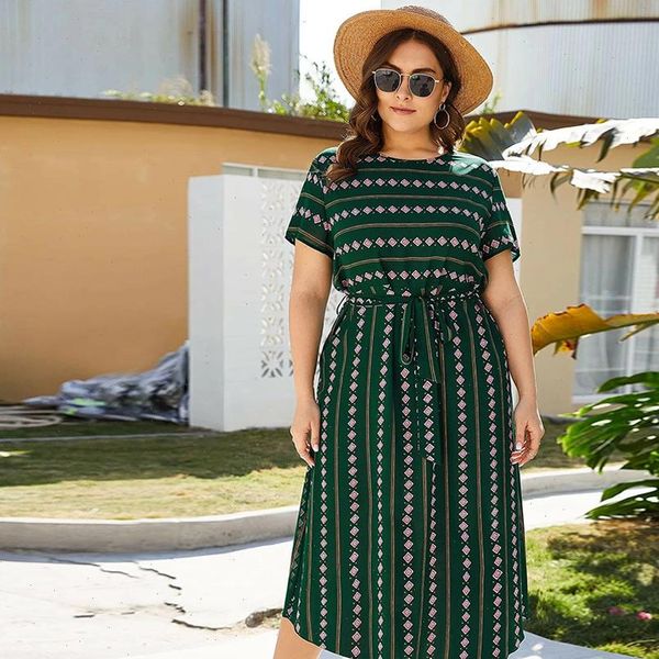 casual o neck short sleeve women dress geometric print vintage plus size green ladies tunic maxi, Black;gray
casual o neck short sleeve women dress geometric print vintage plus size green ladies tunic maxi, Black;gray