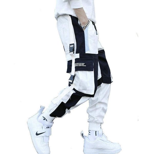 men's pants ribbons harem joggers men cargo streetwear 2021 hip hop casual pockets track male harajuku fashion trousers, Black
men's pants ribbons harem joggers men cargo streetwear 2021 hip hop casual pockets track male harajuku fashion trousers, Black