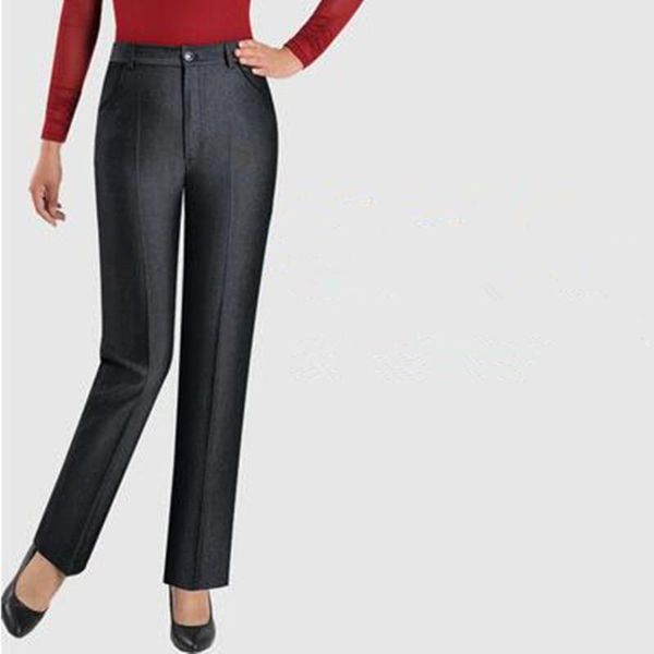 women's suit pants autumn winter casual pant mother high waist solid straight femme plus size work wear j868 & capris, Black;white
women's suit pants autumn winter casual pant mother high waist solid straight femme plus size work wear j868 & capris, Black;white
