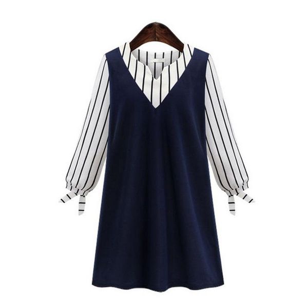 casual dresses 2021 autumn winter women dress plus size bow sleeves v-neck straight mini fake two pieces college girl, Black;gray
casual dresses 2021 autumn winter women dress plus size bow sleeves v-neck straight mini fake two pieces college girl, Black;gray