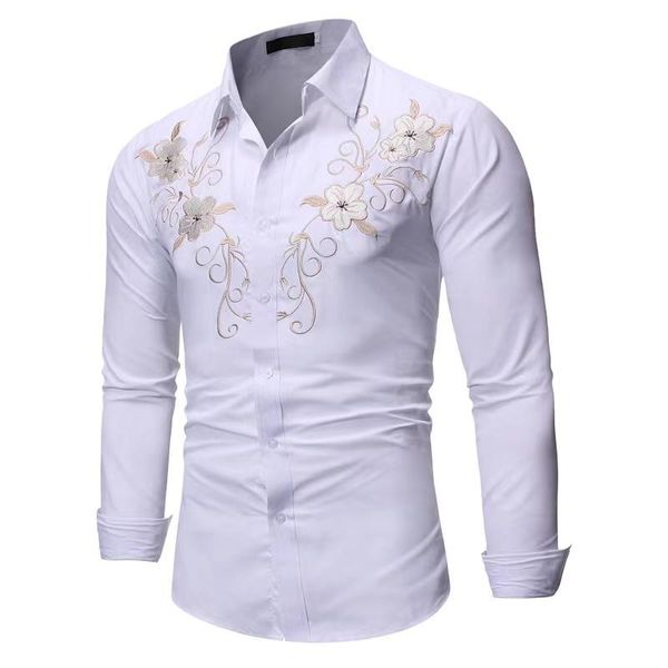 men's casual shirts noble fashion printed shirt long-sleeved standing european and american youth style s-xxl, White;black
men's casual shirts noble fashion printed shirt long-sleeved standing european and american youth style s-xxl, White;black