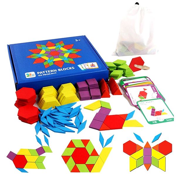 155pcs puzzle tangram wooden jigsaw board set colorful montessori toys baby thinking training game learning educational toy gift
155pcs puzzle tangram wooden jigsaw board set colorful montessori toys baby thinking training game learning educational toy gift
