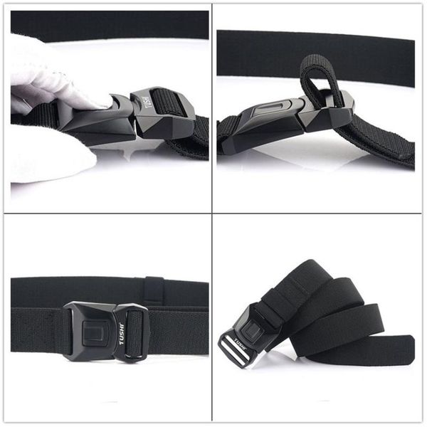 elastic mens belts zinc alloy pluggable buckle tactical durable comfortable nylon adjustable male jeans belt high quality, Black;brown
elastic mens belts zinc alloy pluggable buckle tactical durable comfortable nylon adjustable male jeans belt high quality, Black;brown