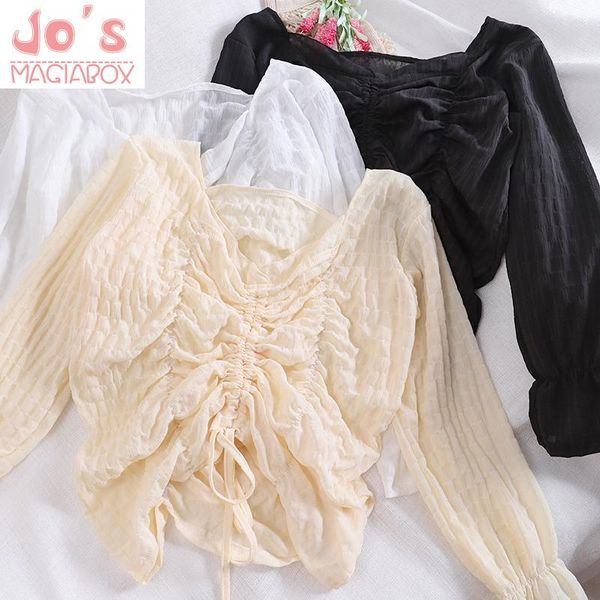 casual vintage v-neck womens long sleeve chiffon and blouses ladies sweet kawaii flare solid shirts blusas mujer women's &, White
casual vintage v-neck womens long sleeve chiffon and blouses ladies sweet kawaii flare solid shirts blusas mujer women's &, White