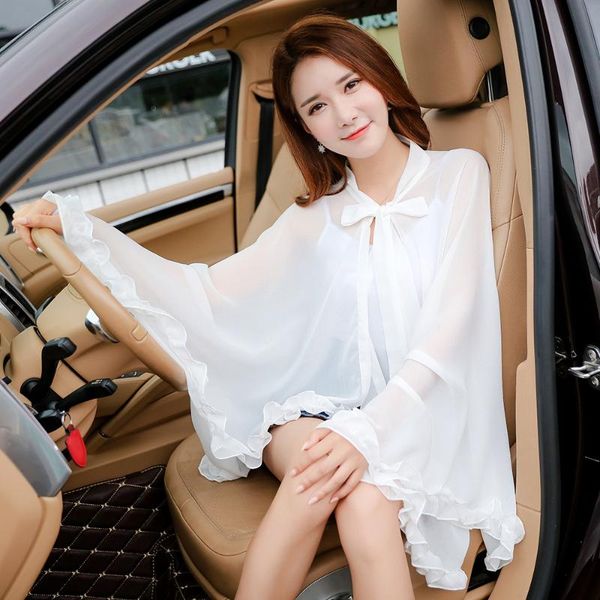 women's jackets womens jacket summer chiffon beach outwear thin sun-proof long sleeve women clothing chic fashion, Black;brown
women's jackets womens jacket summer chiffon beach outwear thin sun-proof long sleeve women clothing chic fashion, Black;brown