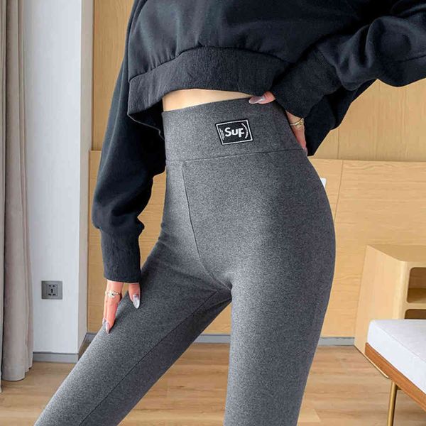 leggings autumn winter women wear grey plush thickened high waist thin tight warm cotton trousers, Black
leggings autumn winter women wear grey plush thickened high waist thin tight warm cotton trousers, Black
