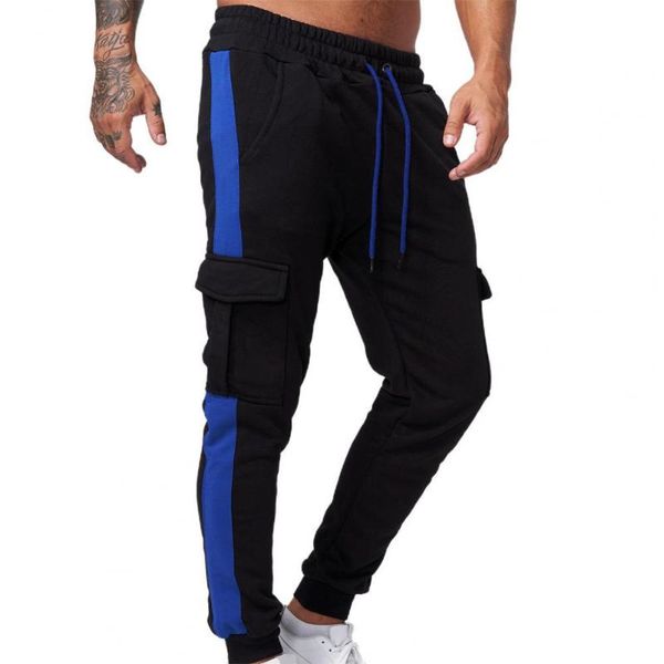 men's pants trendy men sweatpants contrast colors sports casual breathable elastic waist cargo for daily wear 2021, Black
men's pants trendy men sweatpants contrast colors sports casual breathable elastic waist cargo for daily wear 2021, Black