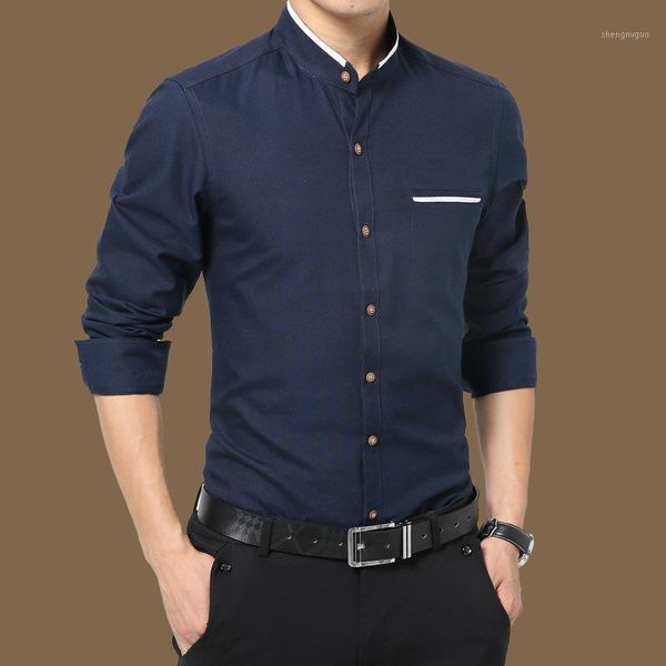 stand collar men shirt 2021 fashion long sleeve casual shirts solid slim fit business dress chemise homme men's, White;black
stand collar men shirt 2021 fashion long sleeve casual shirts solid slim fit business dress chemise homme men's, White;black