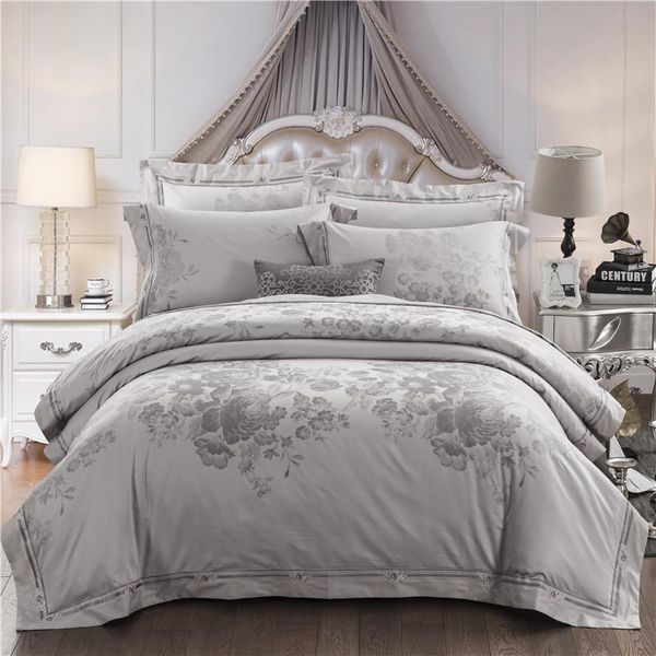 bedding sets gray jacquard satin embroidered silk cotton europe royal quilt/duvet cover bed sheet pillowcases king size
bedding sets gray jacquard satin embroidered silk cotton europe royal quilt/duvet cover bed sheet pillowcases king size