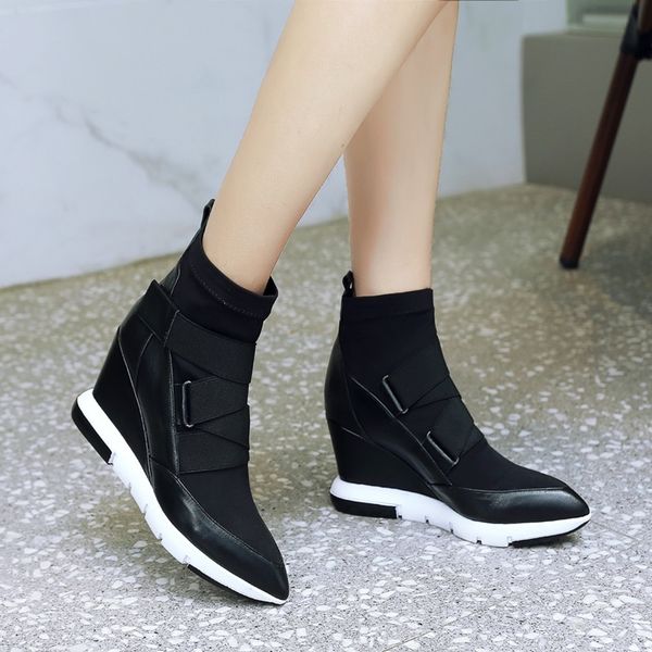 boots zvq mixed colors genuine leather women shoes pointed toe super high wedges platform hook and loop winter ankle blzz, Black
boots zvq mixed colors genuine leather women shoes pointed toe super high wedges platform hook and loop winter ankle blzz, Black