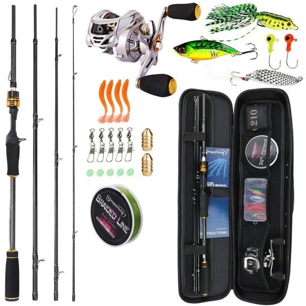 rod reel combo sougayilang 1.8-2.4m fishing 4 sections carbon fiber casting rod/baitcasting freshwater saltwater lure set
rod reel combo sougayilang 1.8-2.4m fishing 4 sections carbon fiber casting rod/baitcasting freshwater saltwater lure set