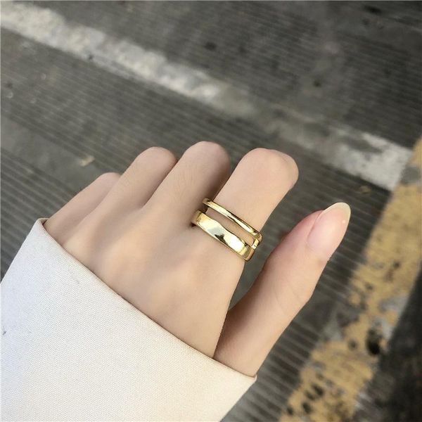 wedding rings timeonly minimalist double layer open shinning gold color alloy c shape ring for women lover gifts statement accessories, Slivery;golden 
wedding rings timeonly minimalist double layer open shinning gold color alloy c shape ring for women lover gifts statement accessories, Slivery;golden