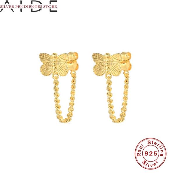 sterling silver butterfly earrings huggie gold chain stud for women 2021 trend fine jewelry pendientes mujer, Golden;silver
sterling silver butterfly earrings huggie gold chain stud for women 2021 trend fine jewelry pendientes mujer, Golden;silver